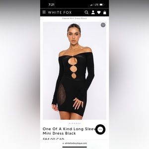 Black white fox dress